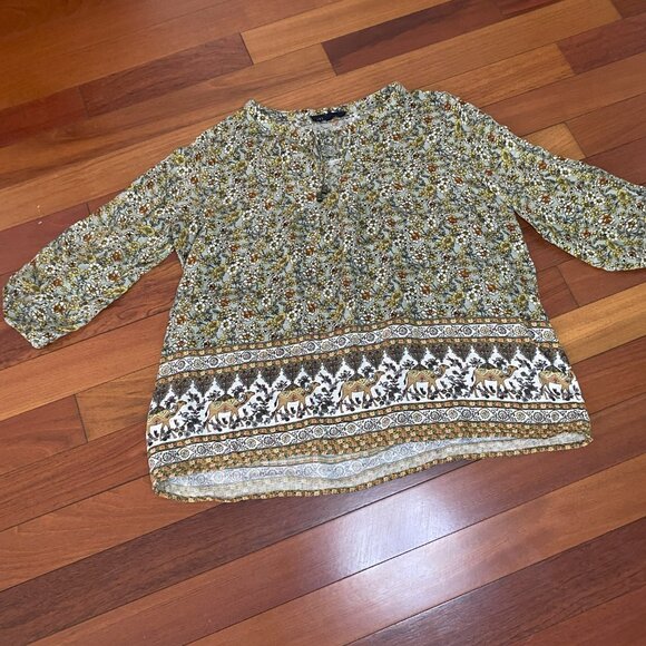 Boho Hippie Blouse size Medium - Picture 6 of 9